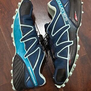 Salomon Speedcross 4 Trail Shoes - Navy and Black